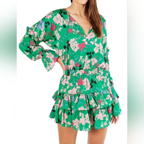 Misa Los Angeles Floral Amalya Dress Peony Size XS - Picture 4 of 12